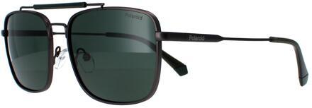 Polaroid PLD 2111/S R80/UC mat donker ruthenium groen gepolariseerde zonnebril Grijs