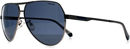 Polaroid PLD 2145/G/S/X 6LB C3 zilver blauw gepolariseerde zonnebril - maat