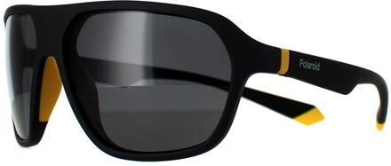 Polaroid PLD 2152/S PGC M9 mat zwart geel grijs gepolariseerde zonnebril - One Size