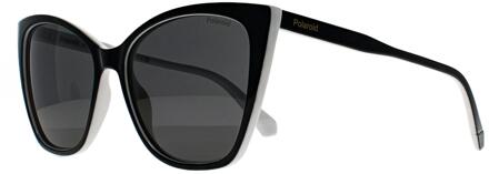 Polaroid PLD 4181/S 80S M9 zwart wit grijs gepolariseerde zonnebril