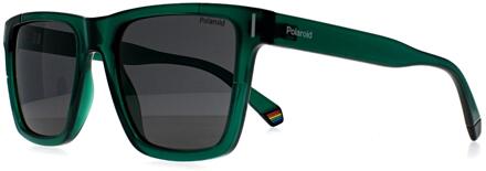 Polaroid PLD 6176/S 1ED M9 transparant groen grijs gepolariseerde zonnebril - One Size