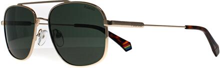 Polaroid PLD 6235/S/X PEF UC donker ruthenium groen groen gepolariseerde zonnebril - maat Grijs