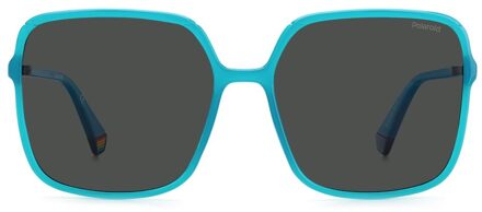 Polaroid Pld6128s Zonnebril Vierkant Frame Marineblauw - One Size