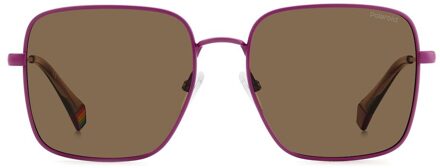 Polaroid Pld6194s Vierkante Zonnebril Bruin - One Size