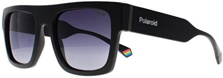 Polaroid Rechthoek Unisex Matte Zwart Grijs Verloop Gepolariseerd PLD 6224/S/X - One Size