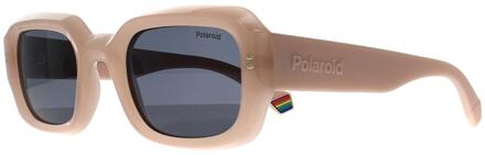 Polaroid Rechthoek Unisex Naaktblauw Gepolariseerd PLD 6239/S/X - maat Roze