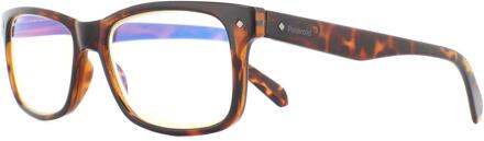 Polaroid rechthoekige Havana unisex vrouwelijke bril frames Bruin