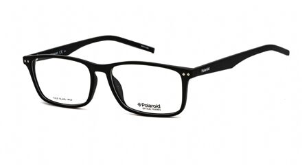 Polaroid rechthoekige zwarte unisex vrouwelijke bril frames