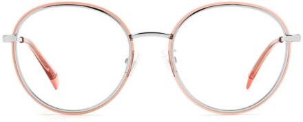 Polaroid Ronde Metalen Zonnebril Duurzaam - maat Koraal