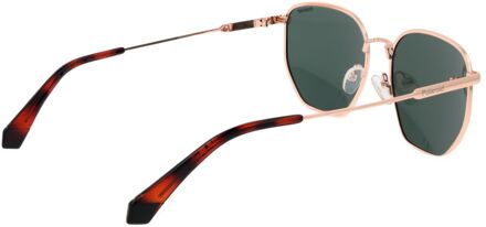 Polaroid Roze Gouden Metalen Zonnebril Roségoud