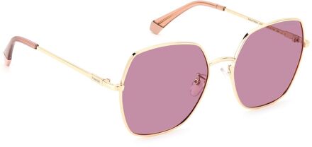 Polaroid Roze Gouden RVS Zonnebril - maat Roségoud