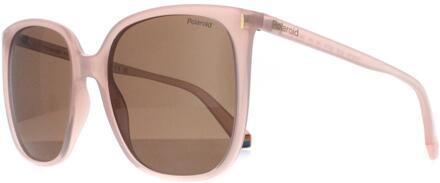 Polaroid Square Dames Roze Brons Gepolariseerd PLD 6218/S