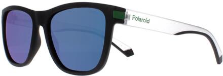 Polaroid Square Unisex Mat Zwart Groen Grijs Spiegel Gepolariseerd PLD 2138/S