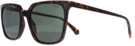 Polaroid Vierkant Dames Havana Groen Gepolariseerd PLD 4163/S - maat Bruin
