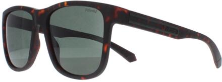 Polaroid Vierkant Heren Mat Bruin Havana Groen Gepolariseerd PLD 2155/S