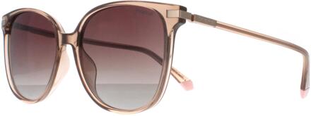 Polaroid Vierkant Vrouwen Goud Bruin Gradiënt Gepolariseerd PLD 4170/G/S/X