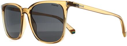 Polaroid Vierkant Vrouwen Transparant Beige Grijs Gepolariseerd PLD 6226/S - One Size