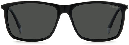 Polaroid Vierkante gepolariseerde zonnebril voor heren Polaroid , Black , Unisex - 59 MM