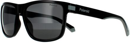 Polaroid vierkante heren zwart grijs grijs gepolariseerd 90041091 - One Size