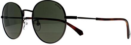 Polaroid Zonnebril 2093/g/s Dames Cat. 3 Rond Staal Zilver/groen Zilverkleurig