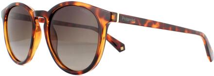Polaroid zonnebril 6098/S 086/LA unisex rond donkerbruin/bruin