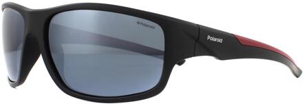 Polaroid Zonnebril 7010/s Oit/ex Heren Zwart Met Zilveren Lens