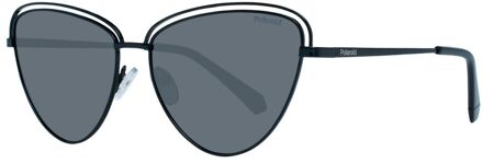 Polaroid Zwarte Metalen Zonnebril - One Size