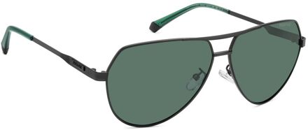 Polaroid Zwarte Metalen Zonnebril - One Size