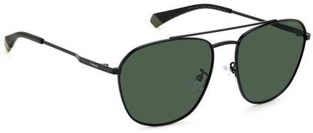 Polaroid Zwarte Roestvrijstalen Zonnebril - One Size