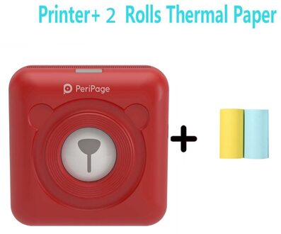 Polaroidperipage Draagbare Thermische Bluetooth Printer Mini Foto 'S Printer Voor Mobiele Android Ios Telefoon 58Mm Pocket Machine rood