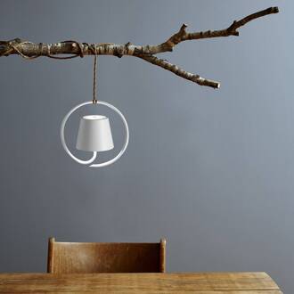 Poldina hanglamp met oplaadbare batterij, wit