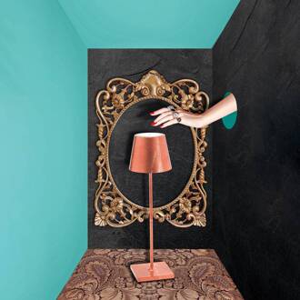 Poldina LED tafellamp batterij decor koper