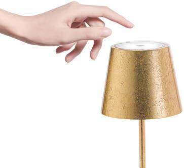 Poldina mini accu-tafellamp binnenkant goud
