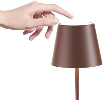 Poldina mini accu-tafellamp IP65 corten
