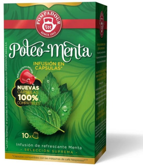 POLEO mint 10 compatible Pompadour capsules Nespresso