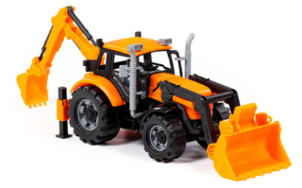 Polesie ® Tractor PROGRESS Graaflaadmachine orange Oranje
