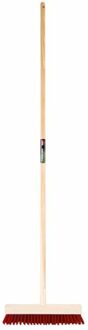 Polet Vlakke bankirai bezem PVC Rood Met steel 1,4 m