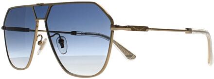 Police Aviator Heren Glimmend Roze Goud Blauw Gradiënt SPLL89 Horizon 8
