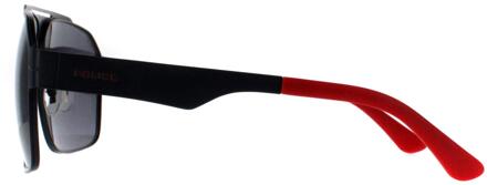 Police Aviator Heren Mat Donkergrijs Rook Gepolariseerd SPLL08M Summit 1 - One Size