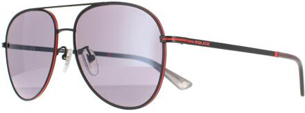 Police Aviator Mannen Matte Black Smoke Mirror Silver SPL777C Chief 1 Zwart