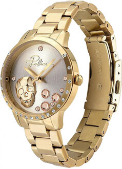 Police Dameshorloge Kwarts Grijs Goud - One Size