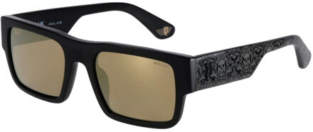 Police Goth 1 matzwarte zonnebril - One Size