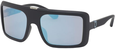 Police matzwarte zonnebril met volledige rand en vierkant frame - One Size