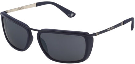 Police Politie mat blauwe zonnebril - One Size