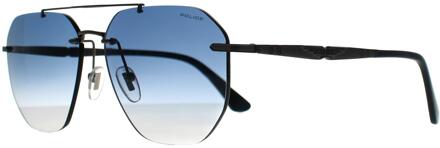 Police Politie Randloos Heren Glossy Bakeliet Blauw Gradiënt SPLF68M Origins Nineties Grijs - One Size