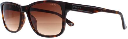 Police Politie SPLB40N Arcade 2 0722 glanzend donker havana bruin gradiënt zonnebril - One Size