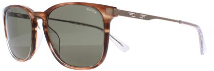 Police Politie SPLD47 Code 4 09N3 glanzend gestreepte bruin groene zonnebril - maat