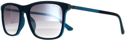 Police Politie zonnebril spla56 record 1 wtrx blauw turquoise blauwe gradiënt spiegel spiegel