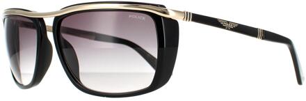 Police rechthoek heren zwart roségoud grijs gradiënt splb45 oorsprong 39