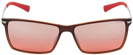 Police Rode Geïnjecteerde Zonnebril - maat Rood